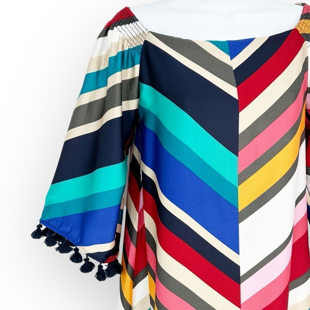 Trina Turk Amaris Dress NWT in Jet Set Chevron‎ - size XS - Picture 6 of 9